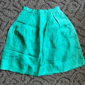 Green Boden silk skirt